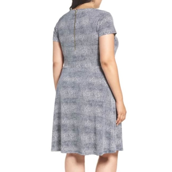 Michaels Kors Zephyr Print Fit & Flare Dress 2X - Picture 2 of 5